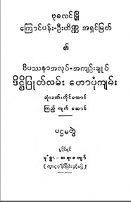 ဝိပဿနာအလုပ်အကျဉ်းချုပ်ဒိဋ္ဌိပြုတ်လမ်း ဟောပုံကျမ်း (ပထမတွဲ)