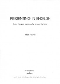 Presenting in English:How to Give Successful Presentations