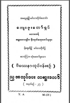 ခန္ဓာဉာဏ်ရောက်ဝိပဿနာလုပ်ငန်းစဉ်  အမှတ် (၂၅)