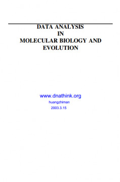 Data Analysis In Molecular Biology And Evolutioin