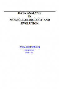 Data Analysis In Molecular Biology And Evolutioin