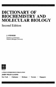 Dictionary of biochemistry and Molecular Biology