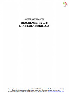 Oxford Dictionary of Biochemistry and Molecular Biology