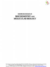 Oxford Dictionary of Biochemistry and Molecular Biology