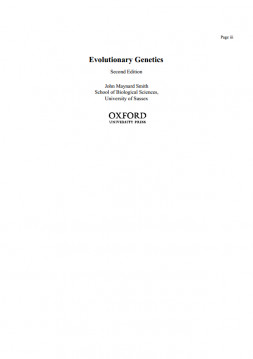 Evolutionary Genetics