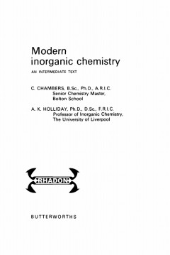 Modern Inorganic chemistry AN INTERMEDIATE TEXT