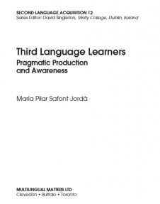 Third Languaage Learners Pragmatic Production and Awareness