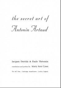 The Secret art of Antonin Artaud