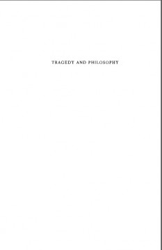 TRAGEDY AND PHILOSOPHY