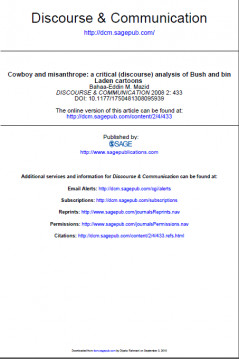 Cowboy and Misanthrope: a Critical (discourse)Analysis of Bush and bin Laden cartoons