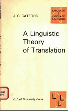 A Lingustic Theory of Translation