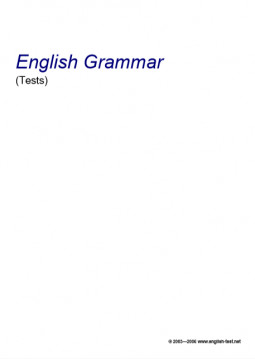 English Grammar - Test