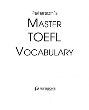 Peterson's Master Toefl Vocabuary