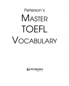 Peterson's Master Toefl Vocabuary