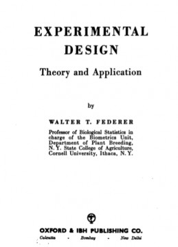 Experimental Design : Theory and Application