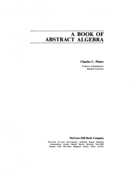A Book Of Abstract Algebra